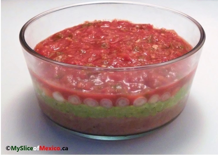 03 Five layer dip for nachos my slice of mexico