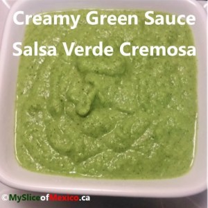 creamy green sauce cover My Slice of Mexico