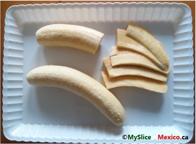 peeled and sliced plantain My Slice of Mexico