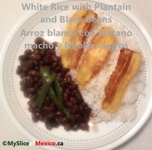 rice, plantain and black beans cover