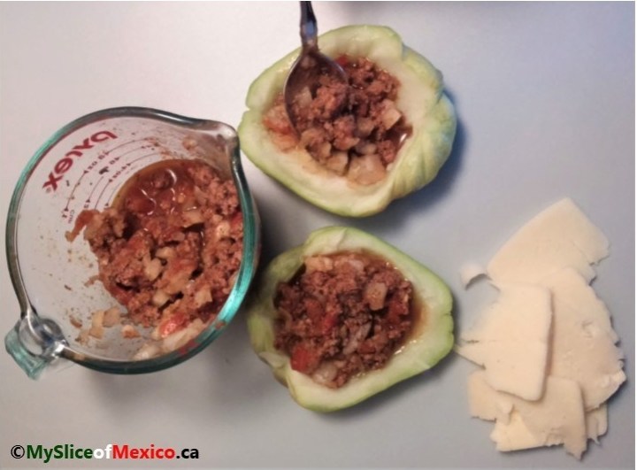 Stuffing chayotes with chili My slice of mexico