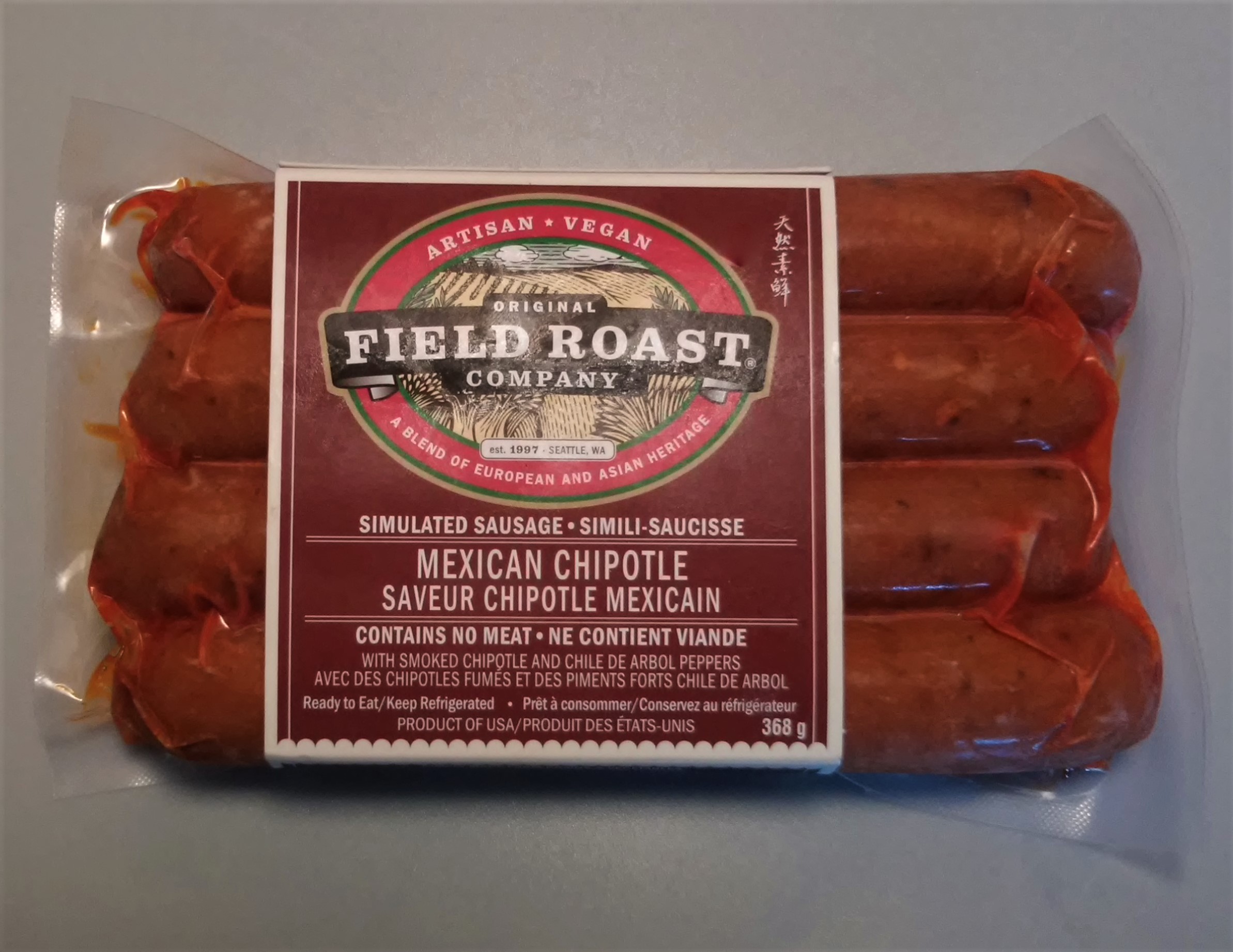 vegetarian sausages with chipotle