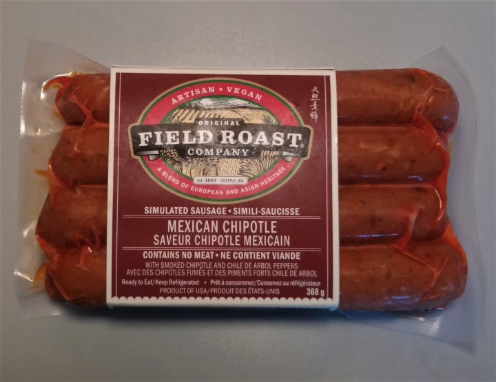 vegetarian sausages with chipotle