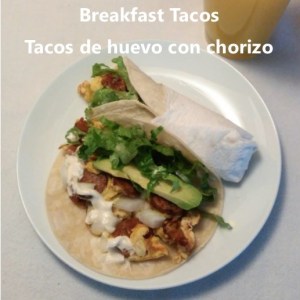 breakfast taco egg and chorizo