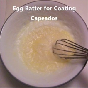 egg batter for coating (capeados)