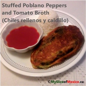 stuffed peppers and caldillo Square frame