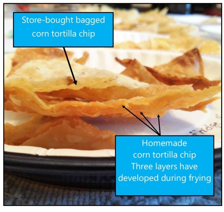 store bought tortilla chip profile vs homemade