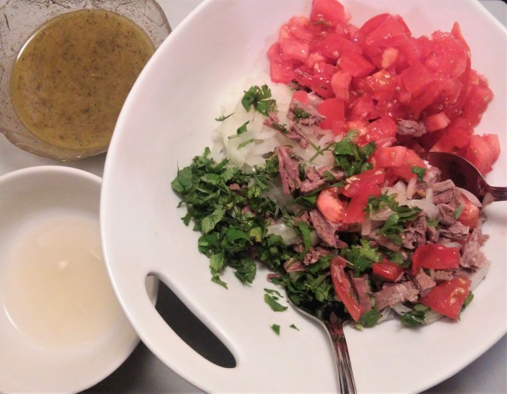 002 drain onions mix ingredients