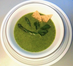 Cilantro and asparagus soup