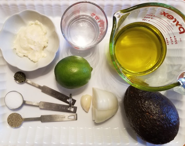 001 salad with avocado dressing ingredients
