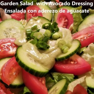 salad with avocado dressing cover