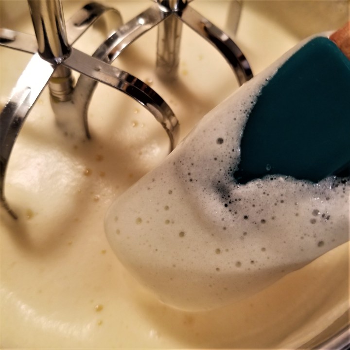 004 beat whites, incorporate yolks