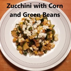 Zucchini with corn and green beans