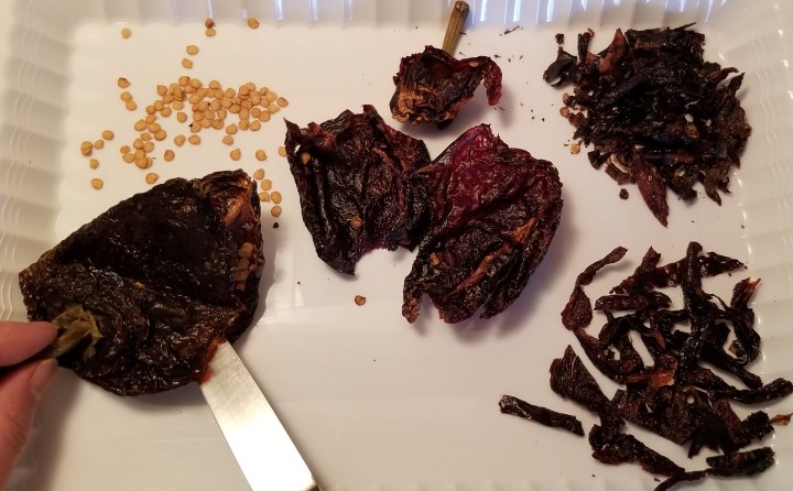 009 cleaning and prepping ancho peppers