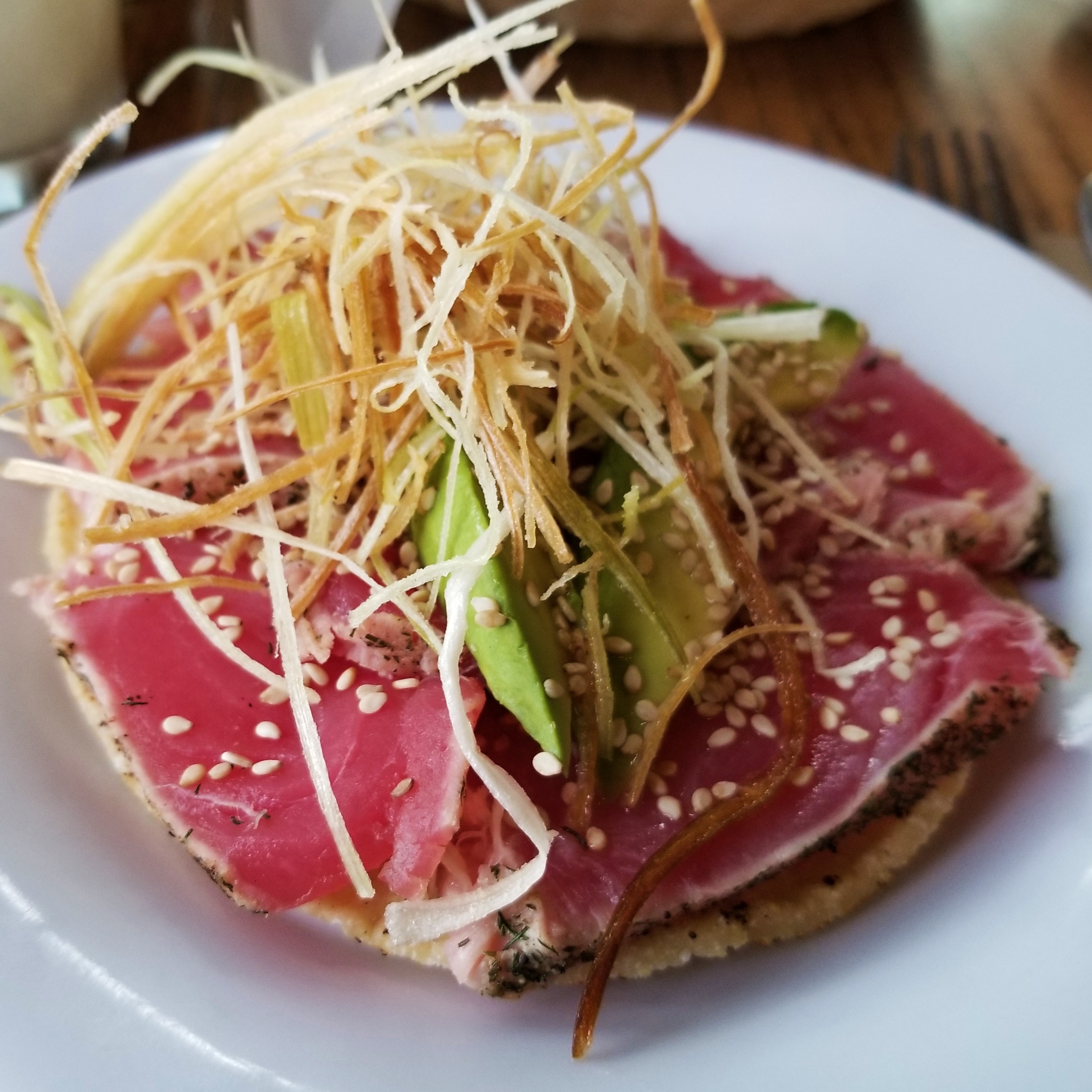 seared fish tostada La Cerveceria de Barrio Manacar