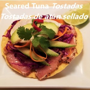 seared tuna tostada