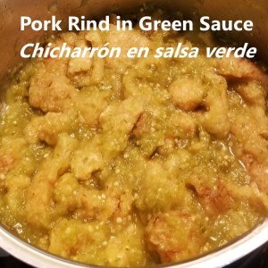 Pork rind in green sauce
