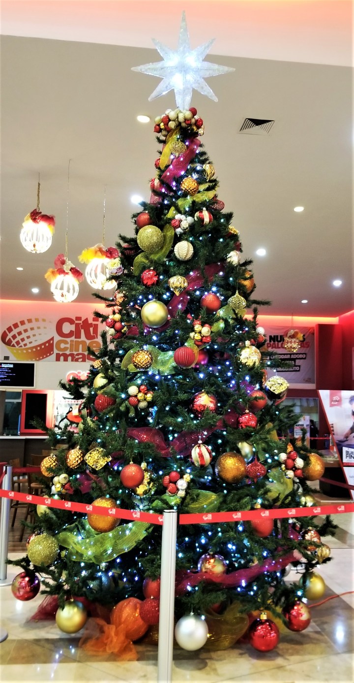 Christmas tree at movie theatre
