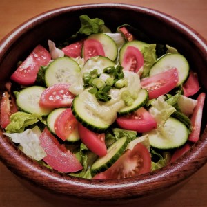 salad with avocado dressing square