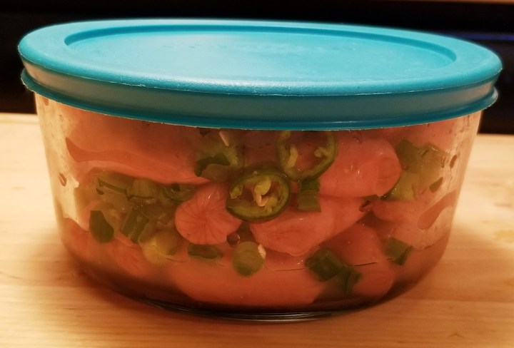 003 sausages with condiments