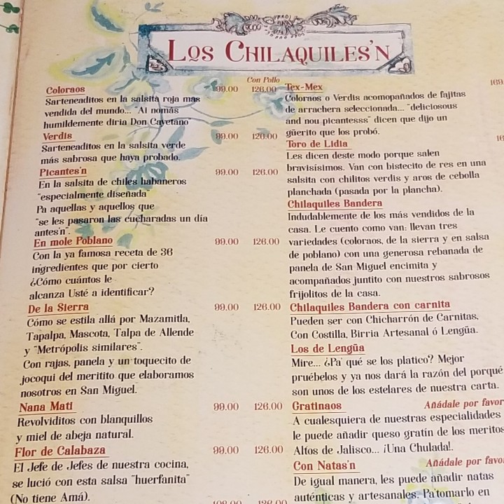 004 Chilaquiles menu