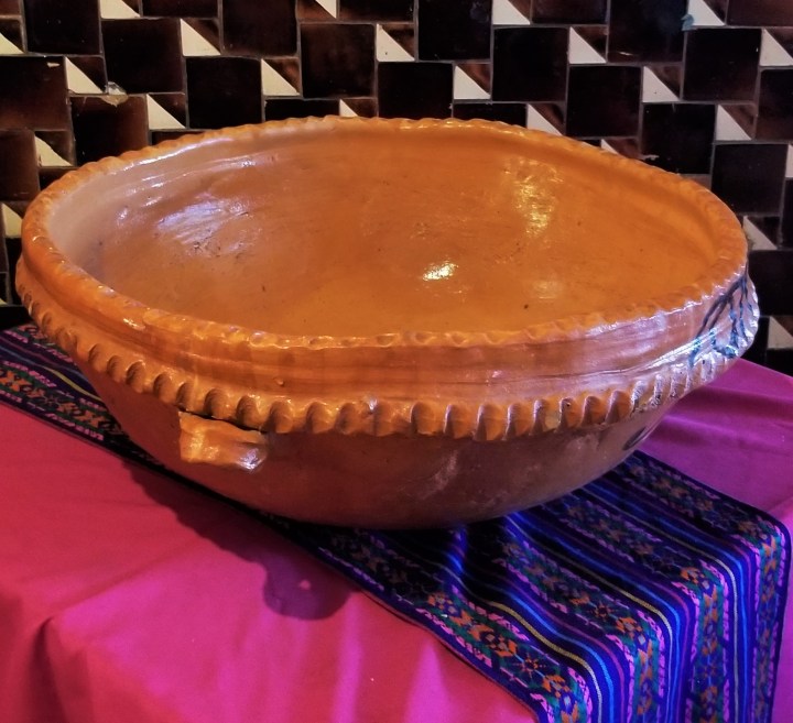 010 clay bowl for cazuela voladora at El Parian