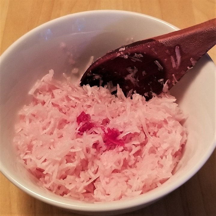 007 mix half with liquid red food colouring