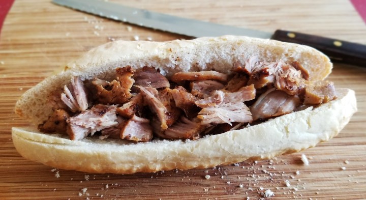 111 slice bun and fill with meat