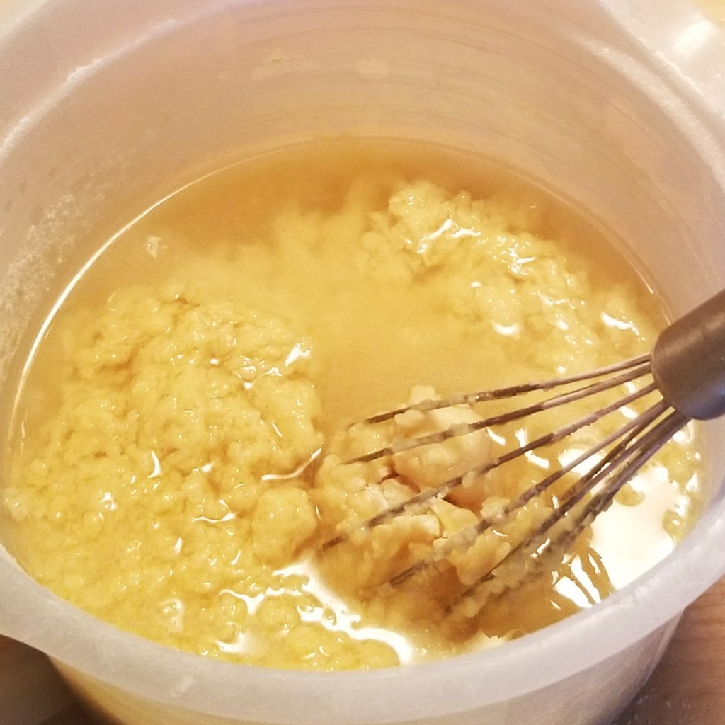 Adding oil to batter for banana bread My Slice of Mexico