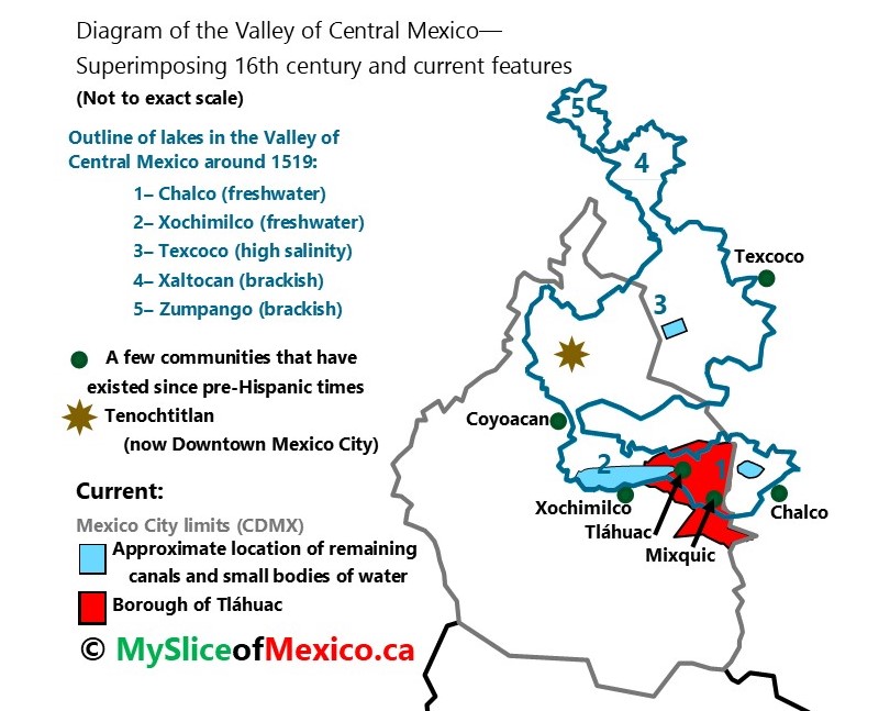 001 map Valley of Central Mexico then and now copyright My Slice of Mexico