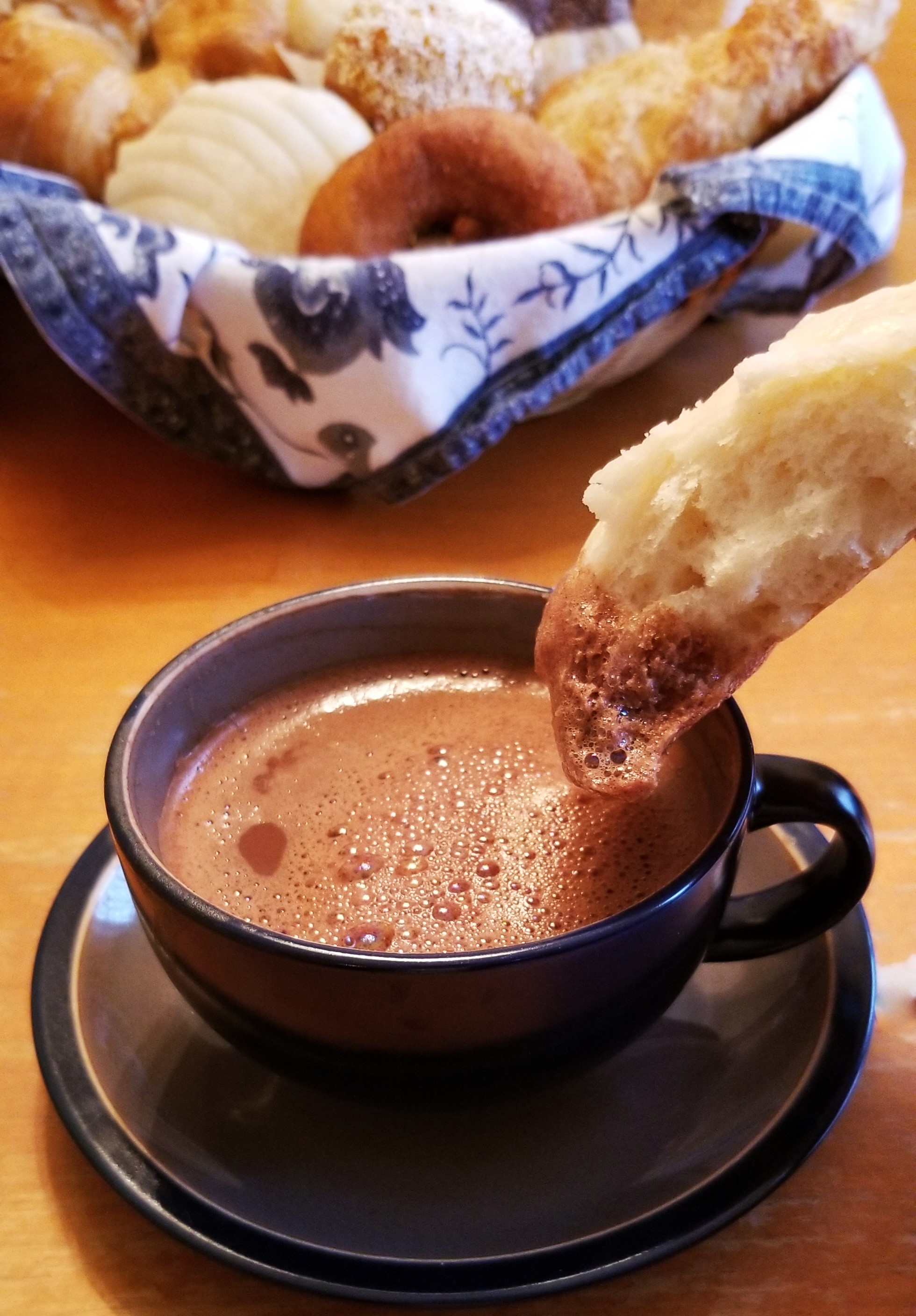 concha in hot chocolate