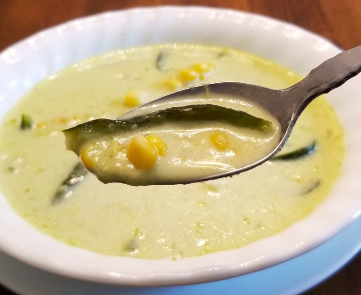 Soups – Cream of Poblano with&nbsp;Corn