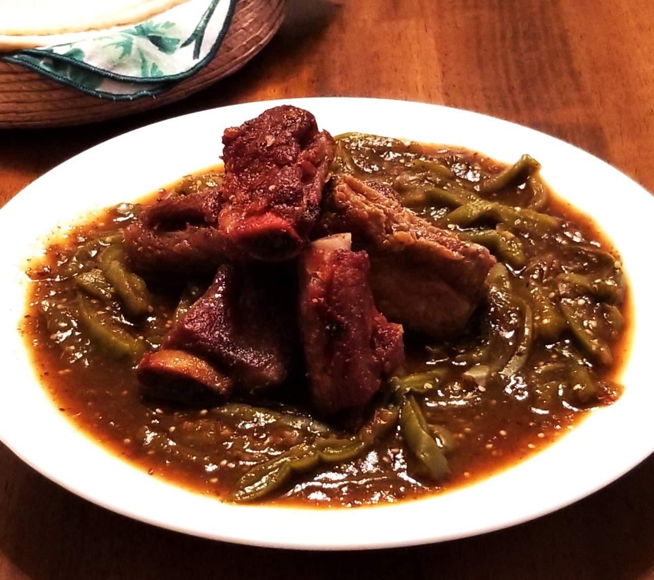 Pork Ribs and Paddle Cactus – Costillas con nopal – My Slice of Mexico