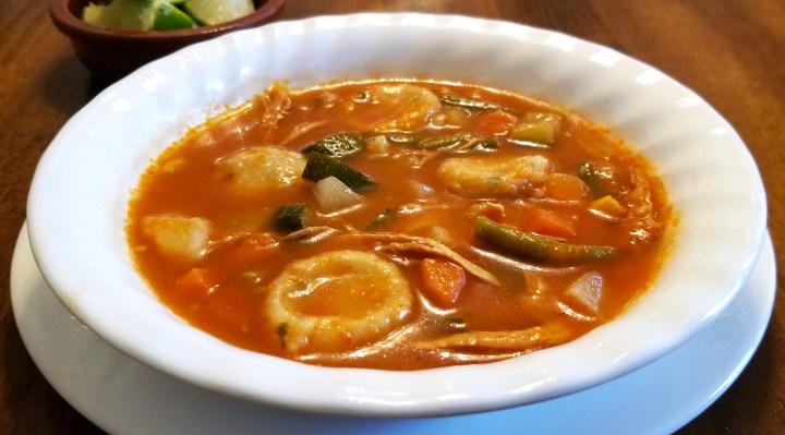 Tesmole – Chicken and Veggie Soup with Corn&nbsp;Dumplings